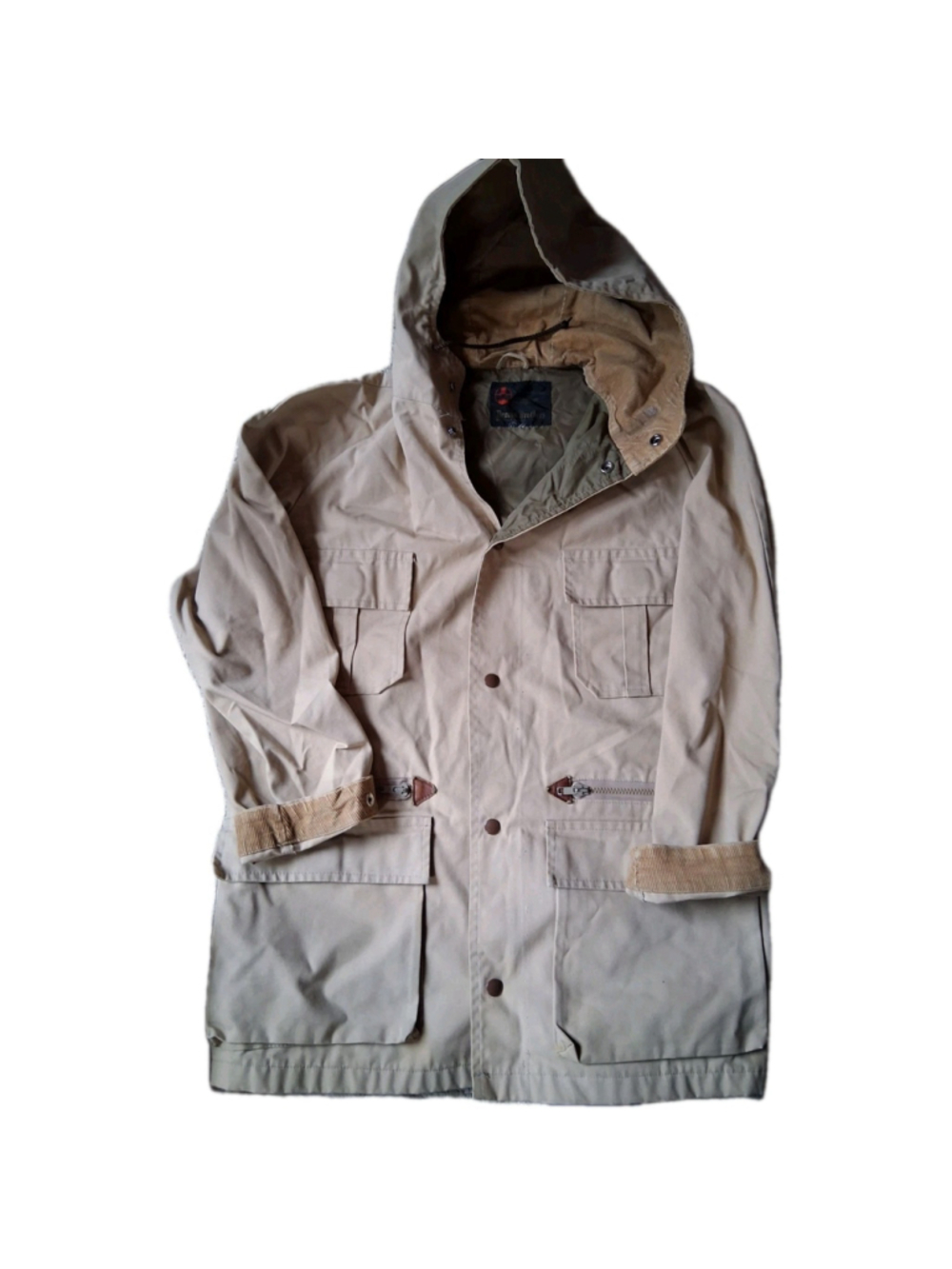 Vintage 1960s CanvasBarn Jacket By Deacon Brothers Canada Leather And Corduroy